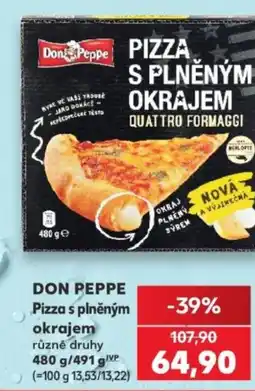 Kaufland DON PEPPE Pizza s plněným okrajem nabídka