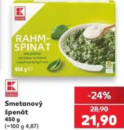 Kaufland Smetanový špenát nabídka