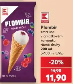 Kaufland Plombir zmrzlina nabídka