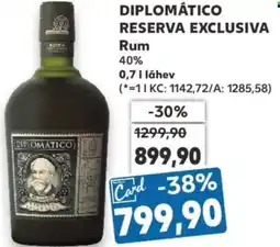 Kaufland DIPLOMÁTICO RESERVA EXCLUSIVA Rum 40% nabídka
