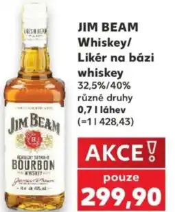 Kaufland JIM BEAM Whiskey/ Likér na bázi whiskey 32,5%/40% nabídka
