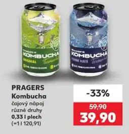 Kaufland PRAGERS Kombucha nabídka