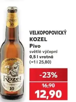 Kaufland VELKOPOPOVICKÝ KOZEL Pivo nabídka