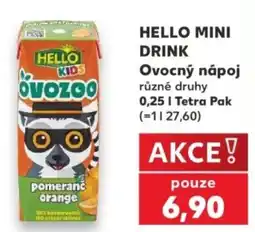 Kaufland HELLO MINI DRINK Ovocný nápoj nabídka