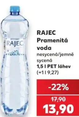 Kaufland RAJEC Pramenitá voda nabídka