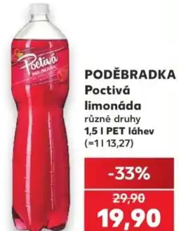 Kaufland PODĚBRADKA Poctivá limonáda nabídka