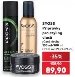 Kaufland SYOSS Přípravky pro styling vlasů nabídka