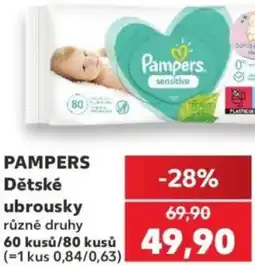 Kaufland PAMPERS Dětské ubrousky nabídka