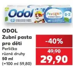 Kaufland ODOL Zubní pasta pro děti nabídka