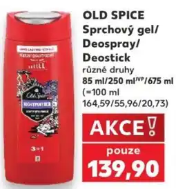 Kaufland OLD SPICE Sprchový gel/ Deospray/ Deostick nabídka