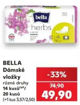 Kaufland BELLA Dámské vložky nabídka