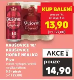 Kaufland KRUŠOVICE 10/ KRUŠOVICE HOŘKÉ NEALKO Pivo nabídka