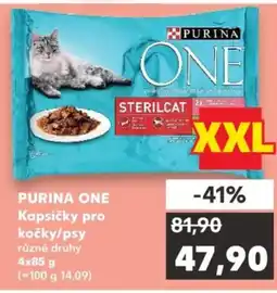 Kaufland PURINA ONE Kapsičky pro kočky/psy nabídka