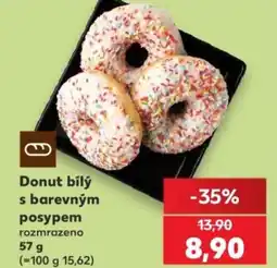 Kaufland Donut bílý s barevným posypem nabídka