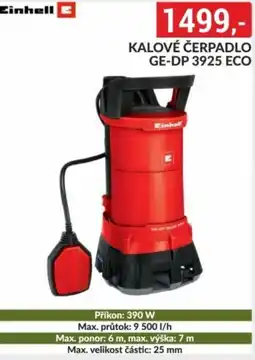 Baumax Kalové čerpadlo GE-DP 3925 ECO nabídka