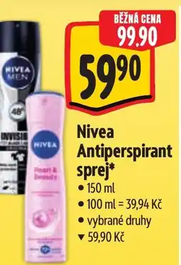 Albert Nivea Antiperspirant sprej nabídka