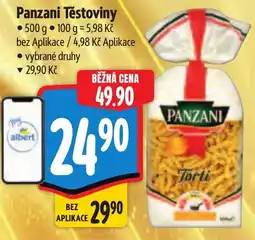 Albert Panzani Těstoviny nabídka