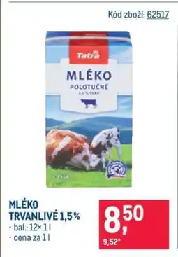 Makro Mléko trvanlivé 1,5 % nabídka