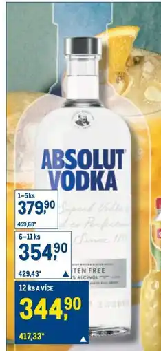 Makro Absolut Vodka nabídka