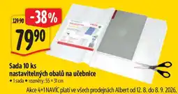 Albert Sada 10 ks nastavitelných obalů na učebnice nabídka