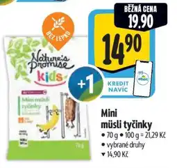 Albert Mini müsli tyčinky nabídka