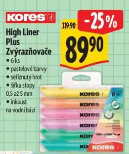Albert Kores High Liner Plus Zvýrazňovače nabídka