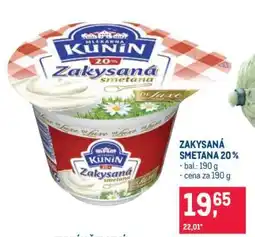 Makro ZAKYSANÁ SMETANA 20 % nabídka