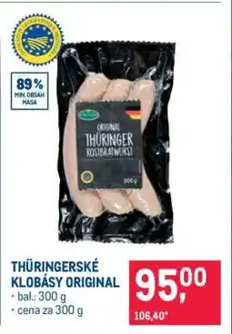Makro THÜRINGERSKÉ KLOBÁSY ORIGINAL nabídka