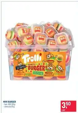 Makro MINI BURGER nabídka