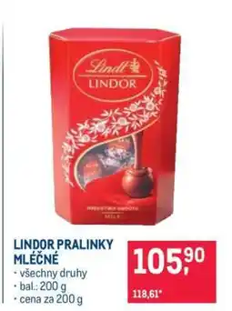 Makro LINDOR PRALINKY MLÉČNÉ nabídka
