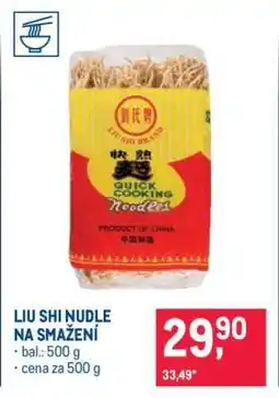 Makro Liu Shi nudle na smažení nabídka