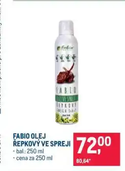 Makro FABIO OLEJ ŘEPKOVÝ VE SPREJI nabídka