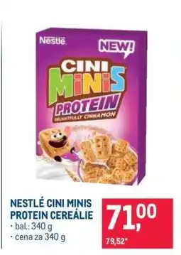 Makro NESTLÉ CINI MINIS PROTEIN CEREÁLIE nabídka