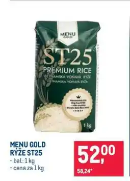 Makro MENU GOLD RÝŽE ST25 nabídka
