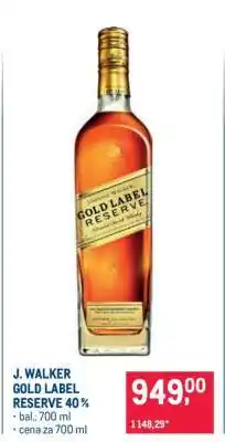 Makro J. WALKER GOLD LABEL RESERVE 40 % nabídka