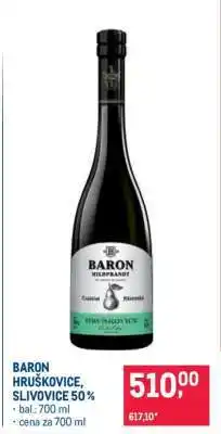 Makro BARON HRUŠKOVICE, SLIVOVICE 50 % nabídka