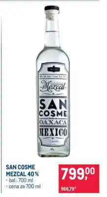 Makro SAN COSME MEZCAL 40 % nabídka