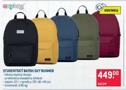 Makro Studentský batoh Oxy Runner nabídka
