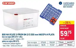 Makro BOX NA VEJCE S VÍKEM GN 2/3 200 mm HACCP A 4 PLATA nabídka