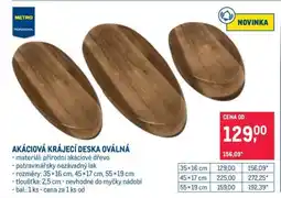Makro AKÁCIOVÁ KRÁJECÍ DESKA OVÁLNÁ nabídka