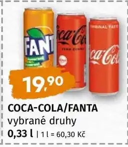 Terno COCA-COLA/FANTA vybrané druhy nabídka