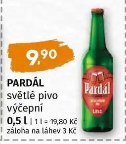 Terno PARDÁL světlé pivo výčepní nabídka