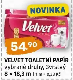 Terno Velvet Toaletní papír nabídka