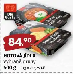 Terno Hotová jídla - vybrané druhy nabídka