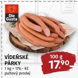 Terno Vídeňské párky* • nabídka