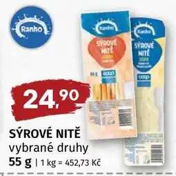 Terno SÝROVÉ NITĚ vybrané druhy nabídka