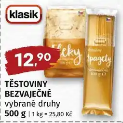 Terno TĚSTOVINY BEZVAJEČNÉ vybrané druhy nabídka