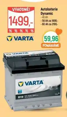 Globus Autobaterie Varta Dynamic 45 Ah nabídka