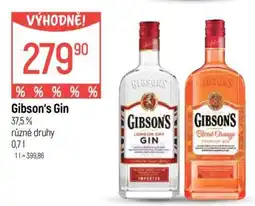 Globus Gibson‘s Gin nabídka
