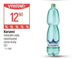 Globus Korunní minerální voda nabídka